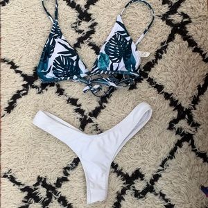 Zaful tropical print bikini